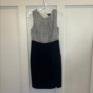 Talbots Monochrome Sleeveless Midi Dress